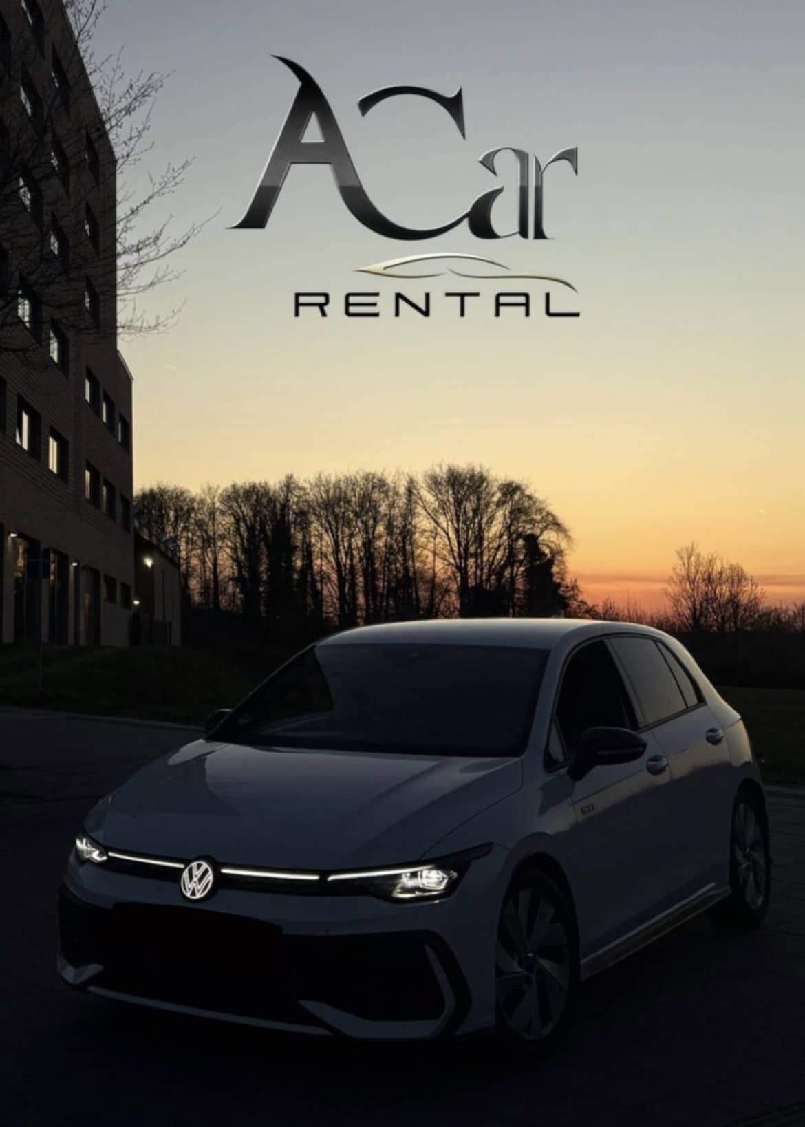 AC Car Rental Auto Sonnenuntergang